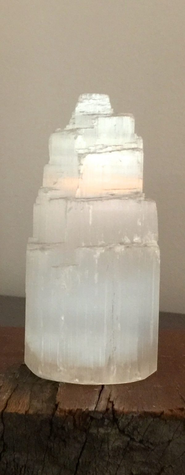 Selenite Tower (sml) - approx 6 cm high